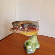 La Truite Arc-en-Ciel par H. Bequet En Faience Modèle 787