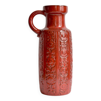 Red vase Scheurich Keramik - West Germany 480 46 - Nizza decor.