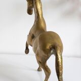 Vintage golden brass horse