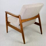 Beige Boucle armchair GFM-64 attributed to Edmund Homa, 1970s