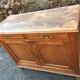 Vintage Parisian buffet with 2 bodies in white poplar wood