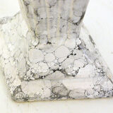 Pair of marble fan vases