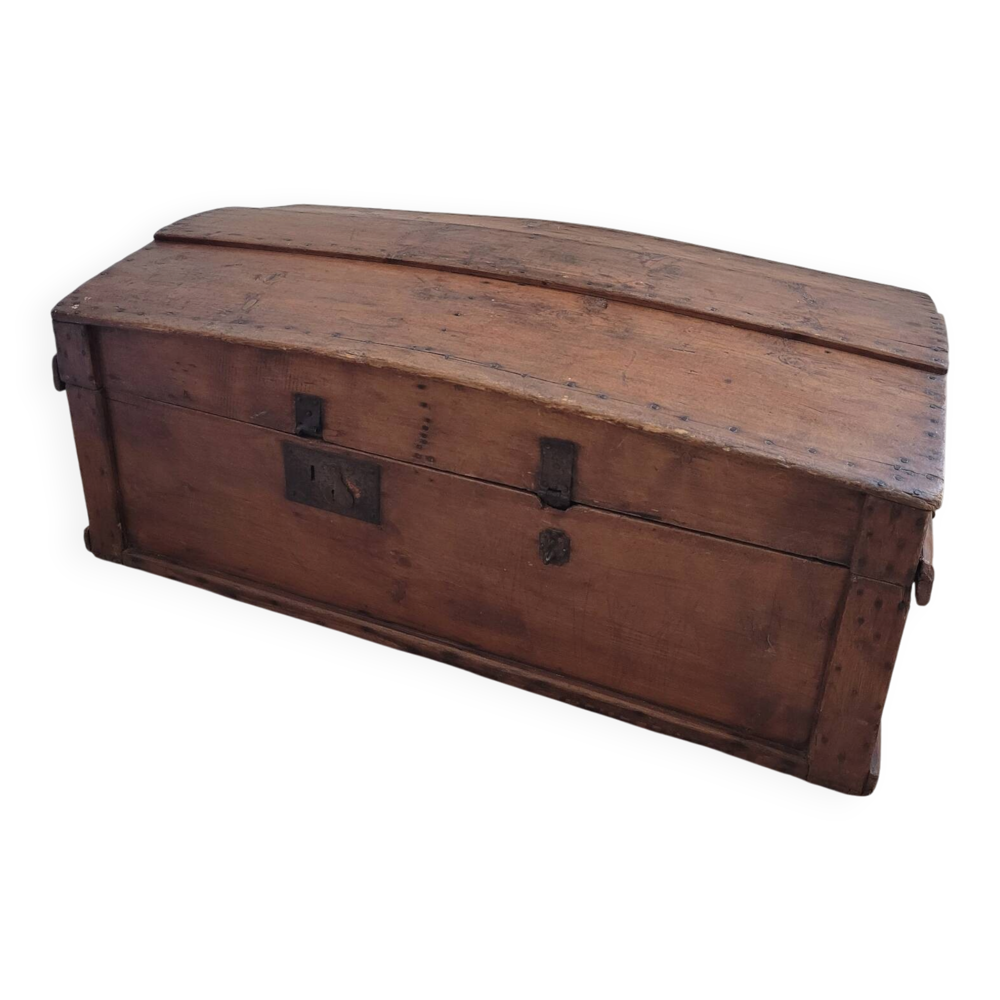 Grande malle en bois vintage