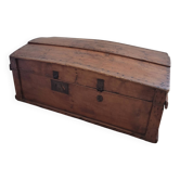 Large vintage wooden trunk