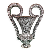 Vase "Canthare" fat lava, Marius Giuge, Vallauris, 1960