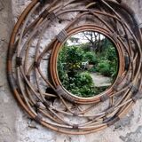 60s bamboo mirror