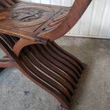 Paire de fauteuils curule ou dagobert