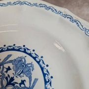 Paire d’assiettes Gien modèle Rouen bleu – décor classique