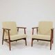 Pair de fauteuils vintage vert nebula 1970s