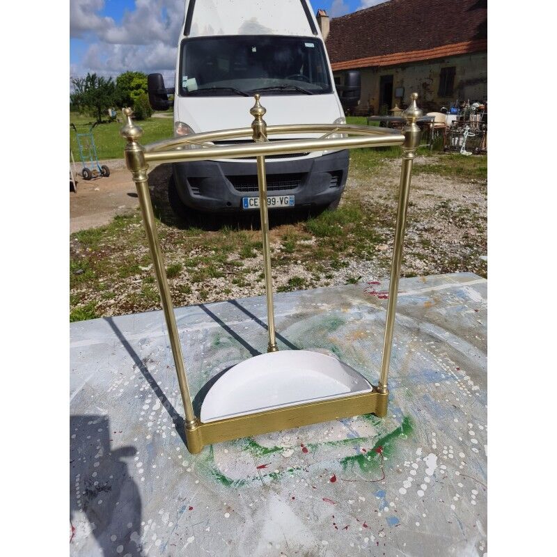 Umbrella stand 1900 brass, cast iron and steel
