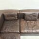 Large leather modular lounge sofa, 1970s