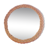 Mirror 20cm braided rattan
