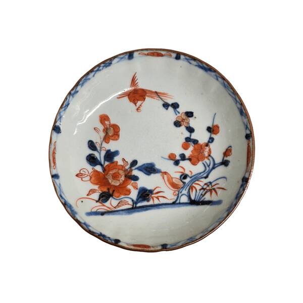 Soucoupes à cappuccino en porcelaine Imari chinoise antique, milieu des années 1700.