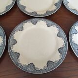 12 flat plates iron earth Salins, model Céline