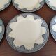 12 assiettes plates terre de fer Salins, modèle Céline