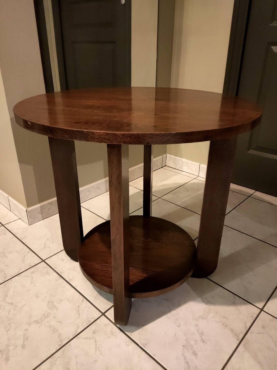 Art Deco style oak side table