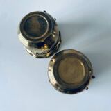 Paire de cache pot cordelette en laiton
