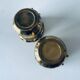 Pair of brass cord pot covers