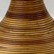 Pencil split reed rattan bamboo and brass pendant Lamp, 1970s