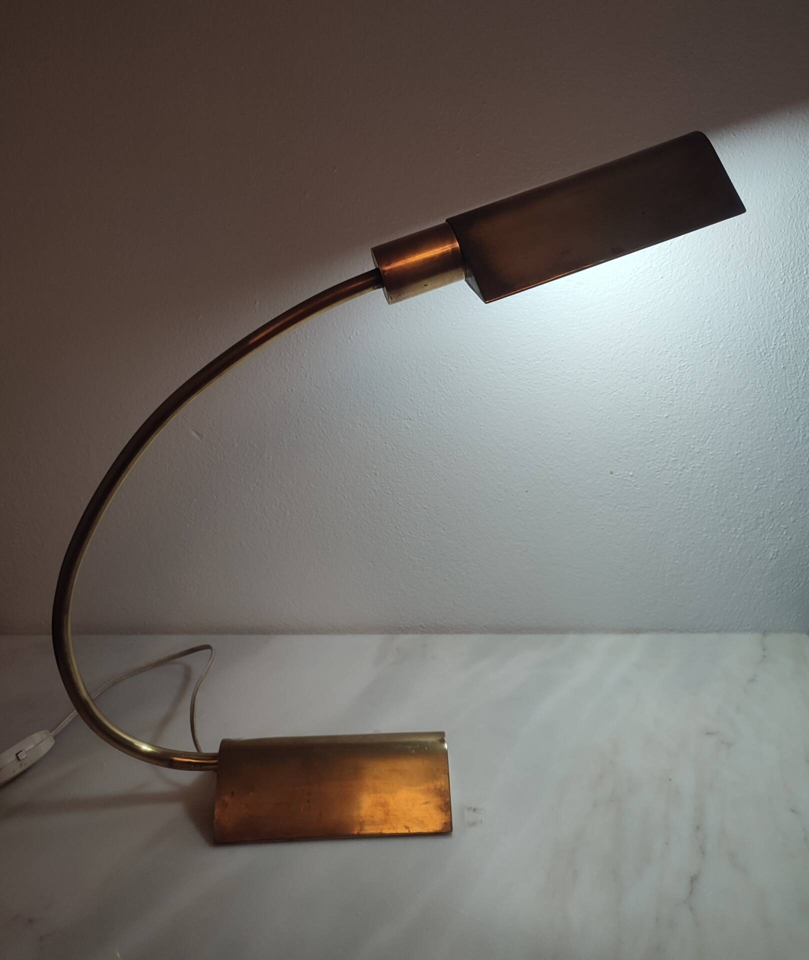 Vintage Mid-Century Modern Brass Table Lamp (1960s/70s)