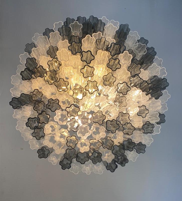 Venetian Lustre In Murano Glass Grey/Blue And Transparent