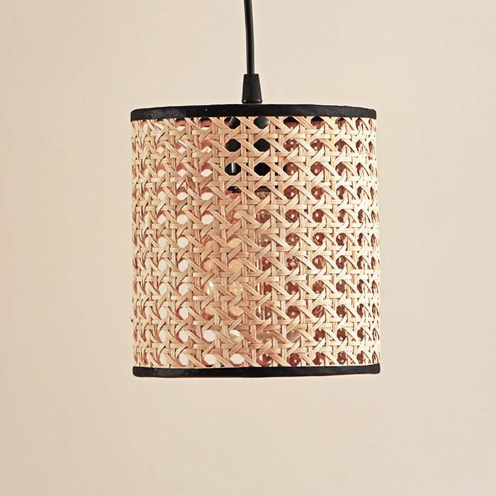Handcrafted woven bamboo pendant light