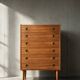Commode haute en teck vintage danois moderne du milieu du siècle