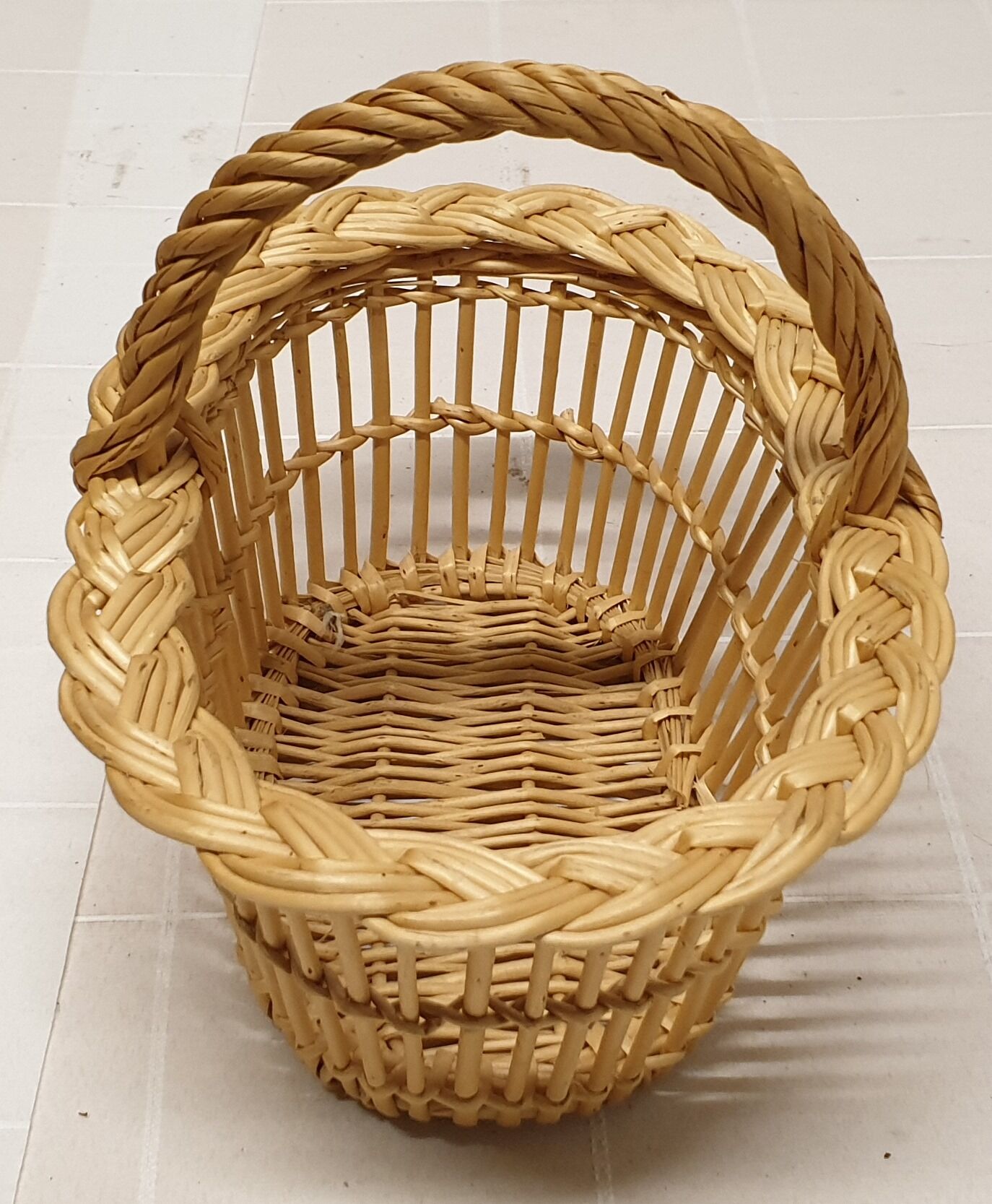 Lot of 2 old wicker baskets