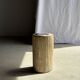 Table d'appoint en bois pétrifié, écorce blanche