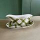 sauce boat Moulin des Loups green tablecloth model