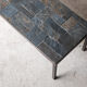 Metal and slate coffee table, circa 1960