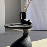 Sexy Neck - Solid wood side table (monoxyle) in organic shape colour