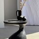 Sexy Neck - Solid wood side table (monoxyle) in organic shape colour