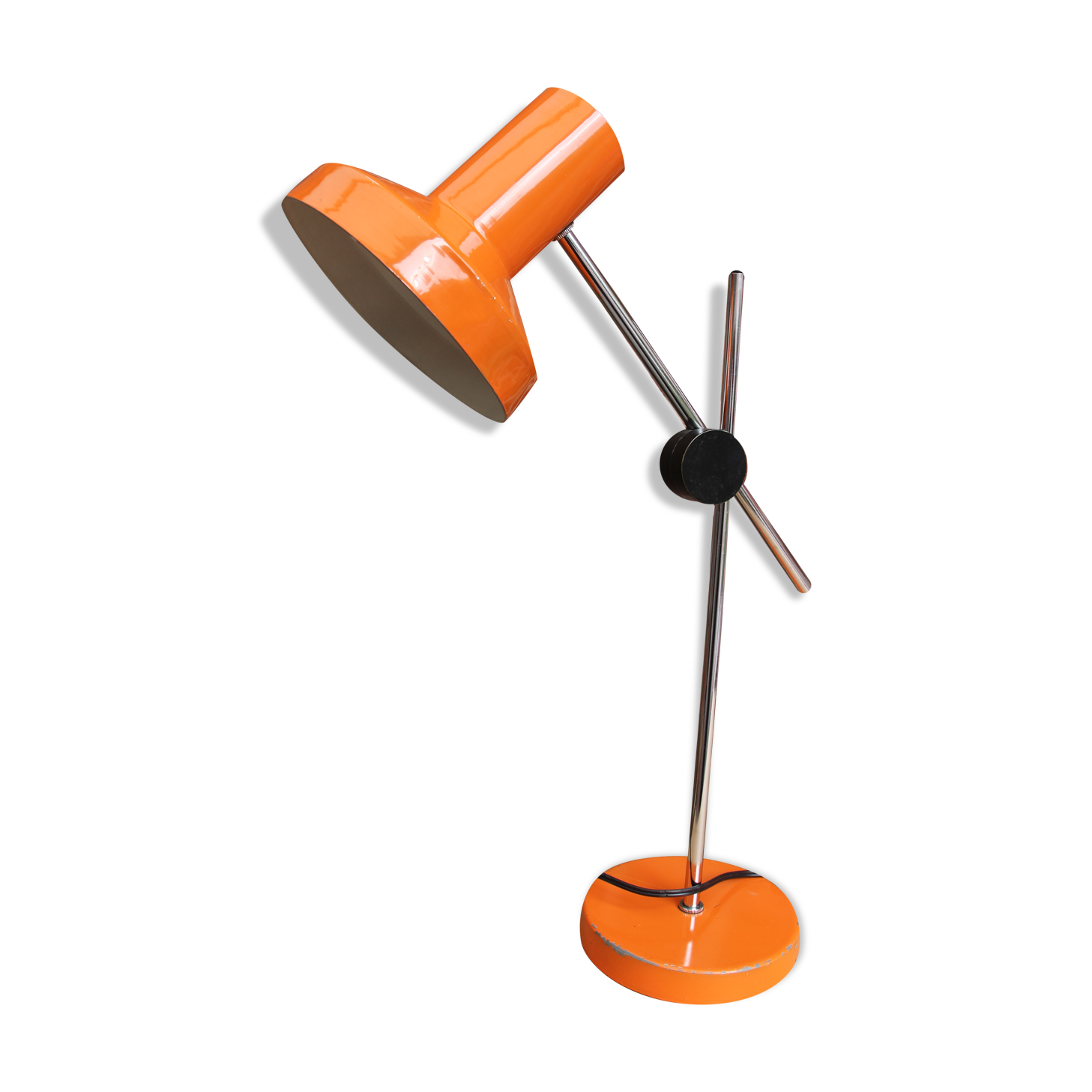 70's orange swing desk lamp