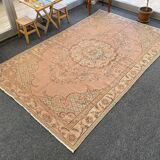 Oushak Melon Turkish Rug 180x290 Rose Vintage Carpet -Rose Beige Rug -Rose Area Rug -Turkish Carpet