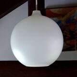 Scandinavian suspension lamp vintage opaline XL Louis Poulsen 40 cm