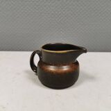Pot à crème en glaçure fourrure de lièvre, danois et des années 1970-80.