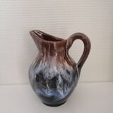 Flamed stoneware pitcher
