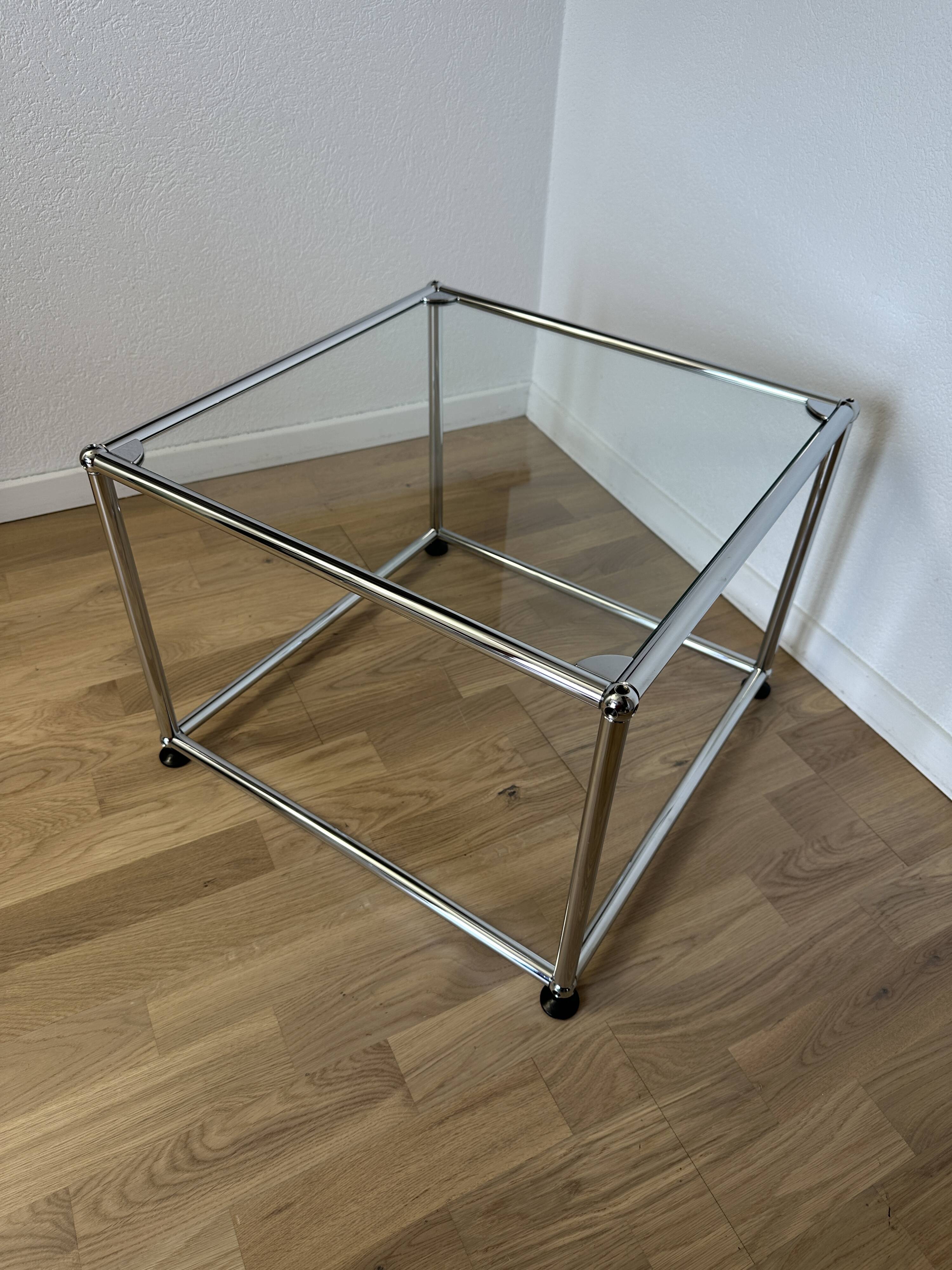 USM Haller glass coffee table
