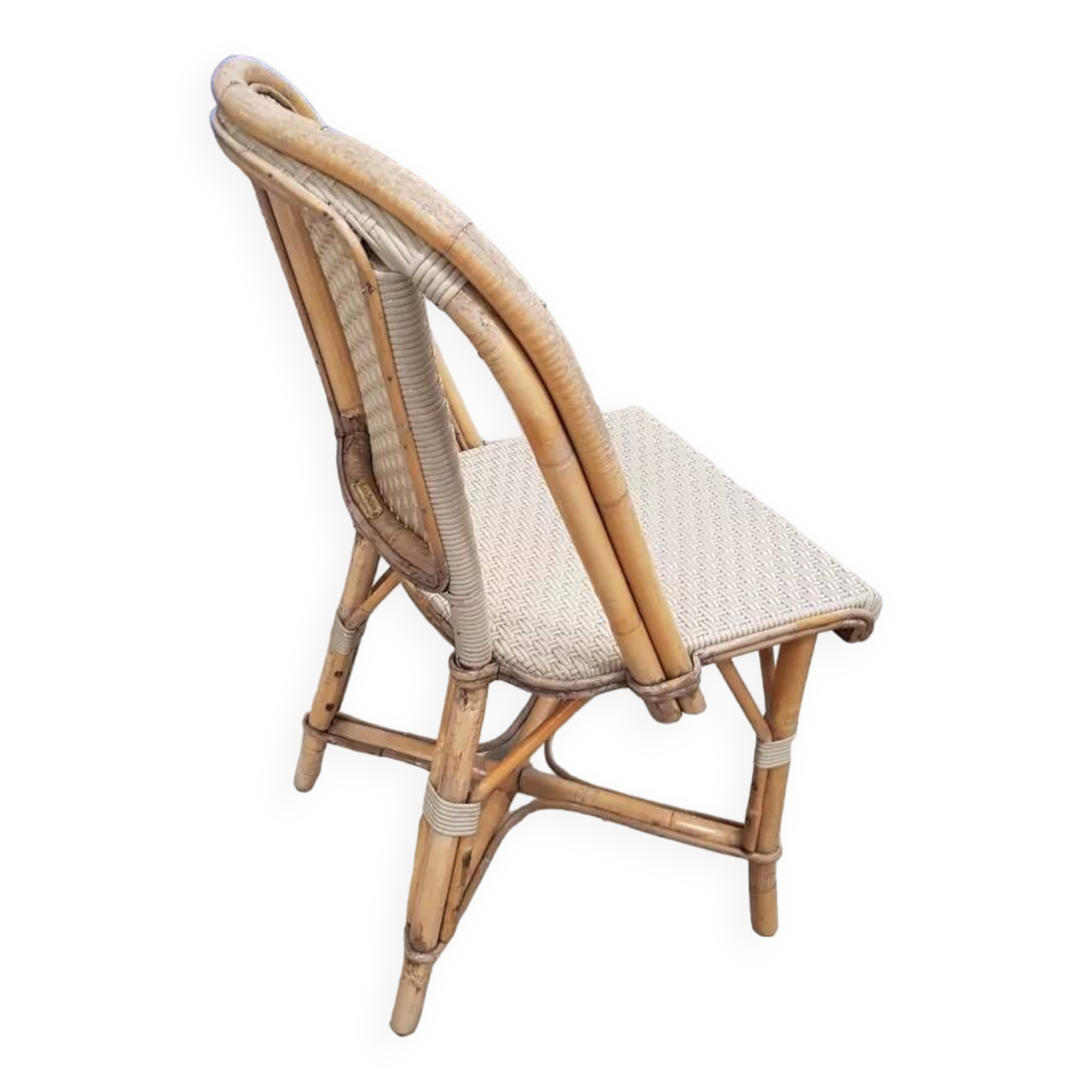 Set of two gray bistro chairs