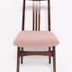 Mid-Century Beech Chair in Pale Pink Boucle, Walnut Wood, by M. Zielinski, Europe, 1960s