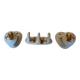 Set of 3 vintage Paris porcelain hooks