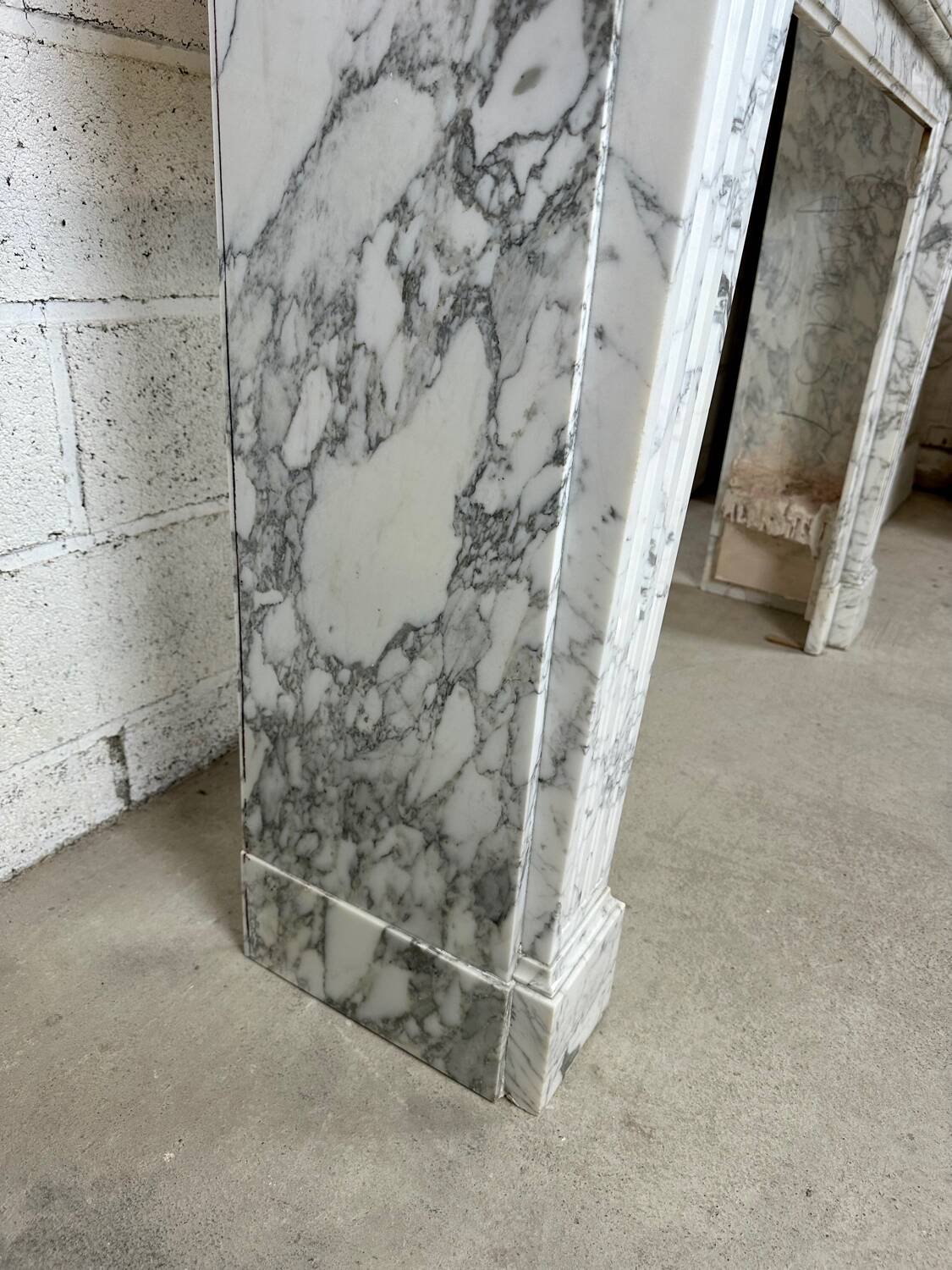 Louis XVI style marble fireplace