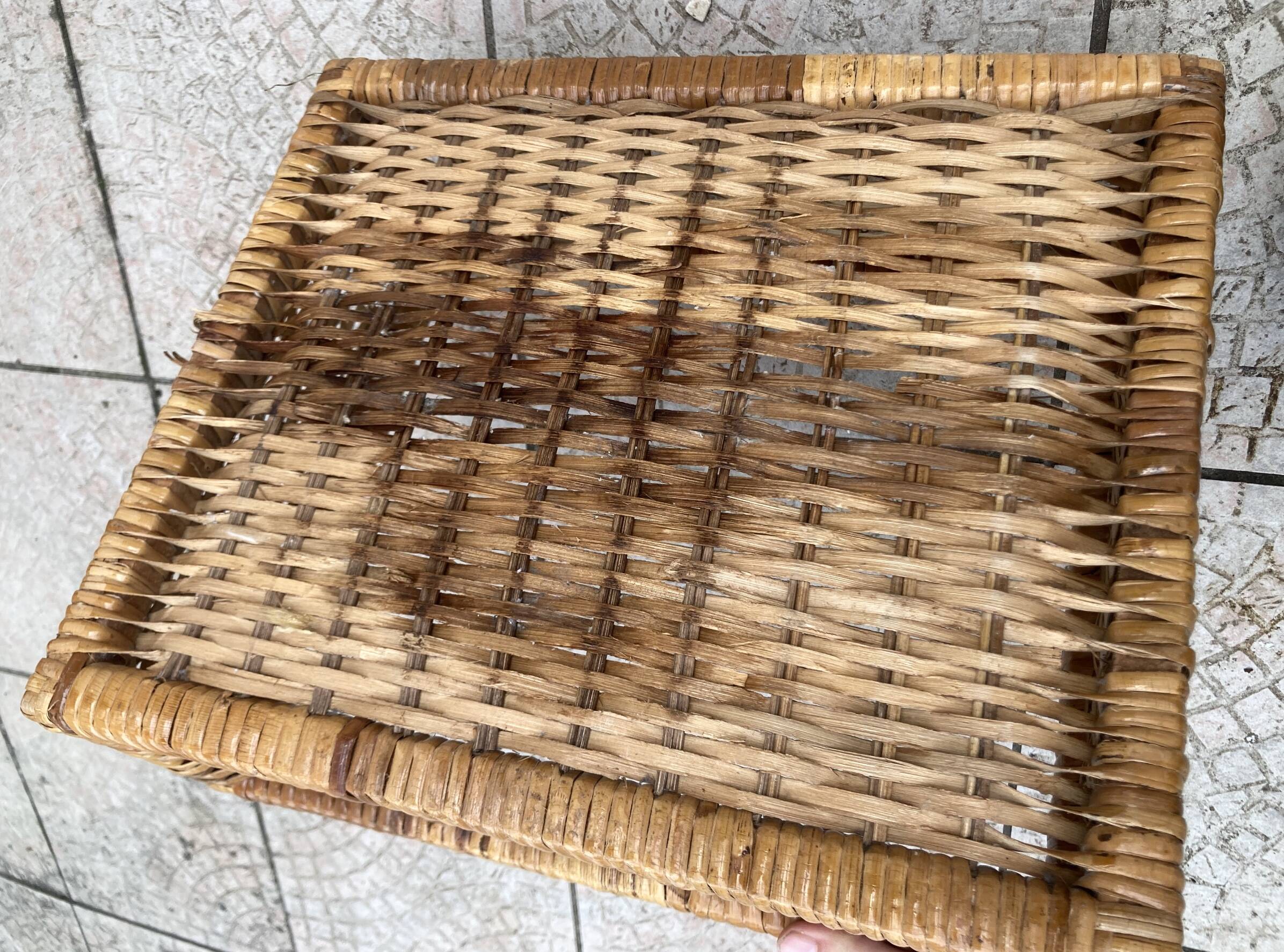 Vintage rattan chiffonier