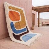Large natural wool rug 200x300 cm