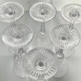 6 Saint-Louis Crystal Glasses - Nelly Model