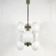 Kaiser chandelier with 9 arms in chrome, 1960s, Germany