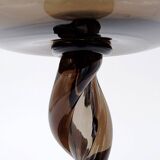 Mid-Century Twisted smoked Glass Bowl - Italy, Murano 1960s