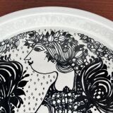 Danish Flora bowl mid-century by Bjørn Wiinblad for Nymolle, Denmark, 1960s.