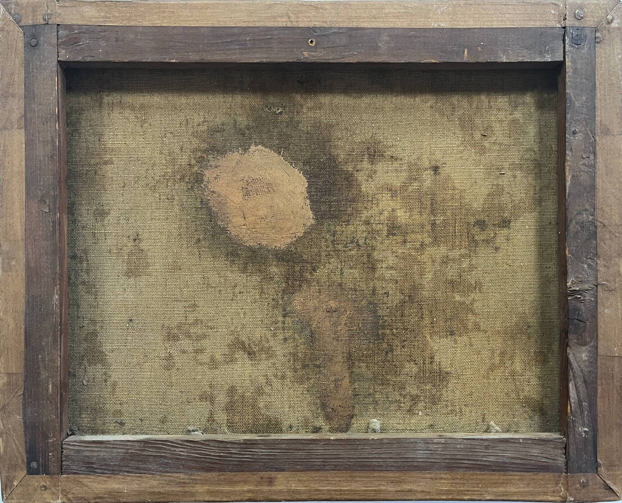 Antique oil painting on canvas "Still Life with Fruit" signed O. Leblond 1922